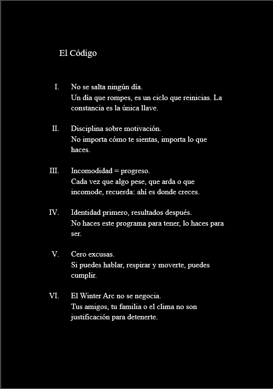 Winter Arc- Programa 90 dias de disciplina
